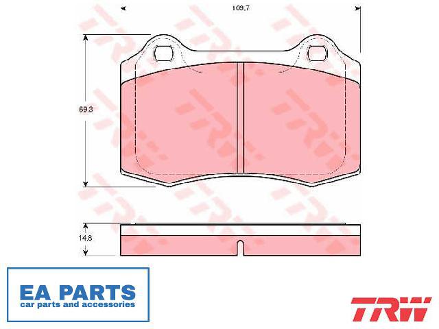 Brake Pad Set, disc brake for CITROËN DS JAGUAR TRW GDB1513 | eBay